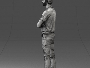 male actor in dark tights 0381 3D Model
