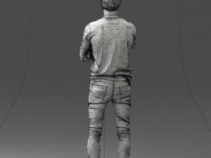 male actor in dark tights 0381 3D Model