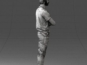 male actor in dark tights 0381 3D Model