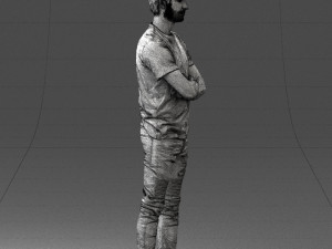 male actor in dark tights 0381 3D Model