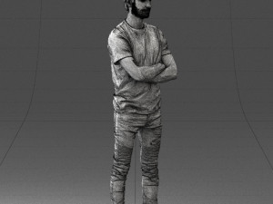 male actor in dark tights 0381 3D Model