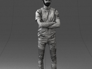 male actor in dark tights 0381 3D Model