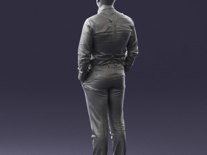 guy in trousers with suspenders 0380 3D 모델