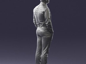guy in trousers with suspenders 0380 3D 모델