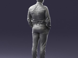 guy in trousers with suspenders 0380 3d print ready 3Dプリントモデル
