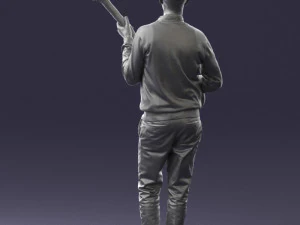 male guitarist in shiny pants 0382 3d print ready 3D Print Model