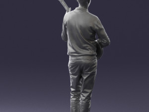 male guitarist in shiny pants 0382 3d print ready Modelo de Impressão 3D