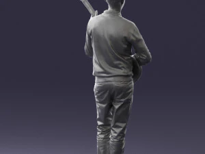 male guitarist in shiny pants 0382 3d print ready 3D Print Model