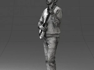 male guitarist in shiny pants 0382 3d print ready 3D Print Model