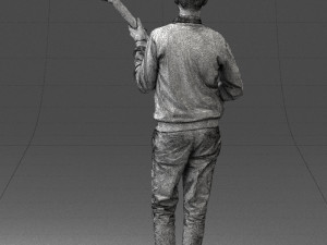 male guitarist in shiny pants 0382 3d print ready Modelo de Impressão 3D