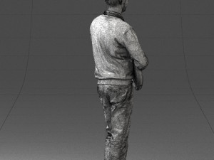 male guitarist in shiny pants 0382 3d print ready Modelo de Impressão 3D