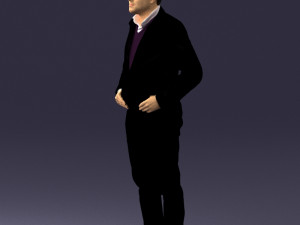 man in dark blue tracksuit 0379 3D Model