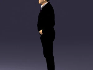man in dark blue tracksuit 0379 3D Model