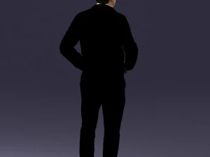 man in dark blue tracksuit 0379 3D Model