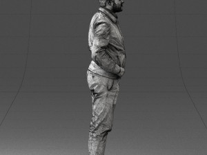 man in dark blue tracksuit 0379 3D Model