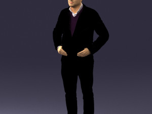 man in dark blue tracksuit 0379 3d print ready 3D 打印模型