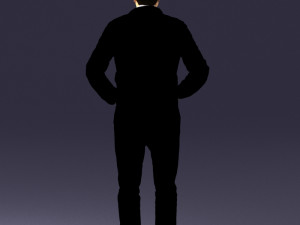 man in dark blue tracksuit 0379 3d print ready 3D 打印模型