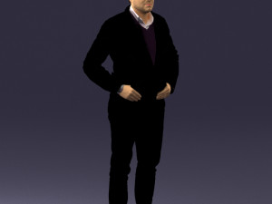 man in dark blue tracksuit 0379 3d print ready 3D 打印模型