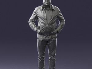 man in dark blue tracksuit 0379 3d print ready 3D 打印模型