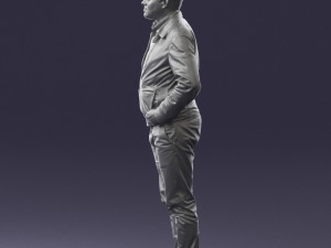 man in dark blue tracksuit 0379 3d print ready 3D 打印模型