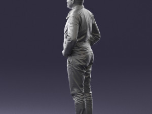 man in dark blue tracksuit 0379 3d print ready 3D 打印模型