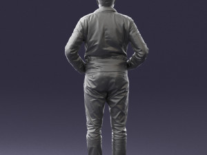 man in dark blue tracksuit 0379 3d print ready 3D 打印模型