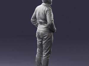 man in dark blue tracksuit 0379 3d print ready 3D 打印模型