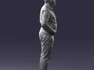 man in dark blue tracksuit 0379 3d print ready 3D 打印模型
