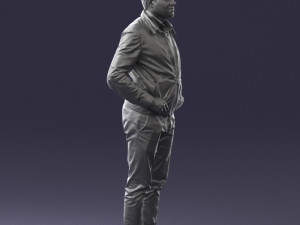 man in dark blue tracksuit 0379 3d print ready 3D 打印模型