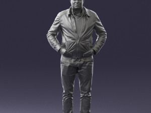 man in dark blue tracksuit 0379 3d print ready 3D 打印模型