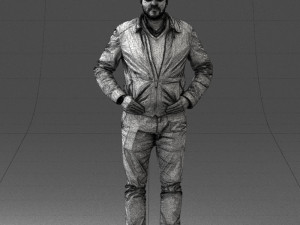 man in dark blue tracksuit 0379 3d print ready 3D 打印模型