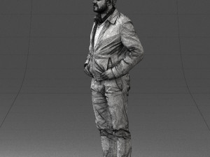 man in dark blue tracksuit 0379 3d print ready 3D 打印模型