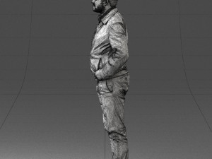 man in dark blue tracksuit 0379 3d print ready 3D 打印模型