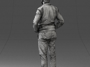 man in dark blue tracksuit 0379 3d print ready 3D 打印模型