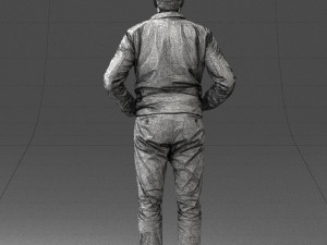 man in dark blue tracksuit 0379 3d print ready 3D 打印模型