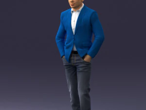 man in brown shoes and jeans 0377 3D Model