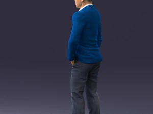 man in brown shoes and jeans 0377 3D Model