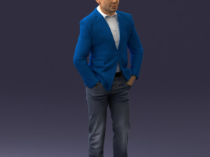 man in brown shoes and jeans 0377 3D Model