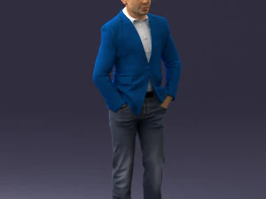 man in brown shoes and jeans 0377 3D Model
