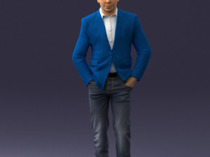man in brown shoes and jeans 0377 3D Model