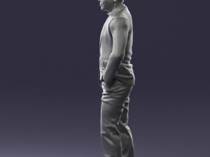 man in brown shoes and jeans 0377 3D Model