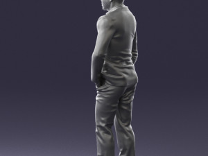 man in brown shoes and jeans 0377 3D Model