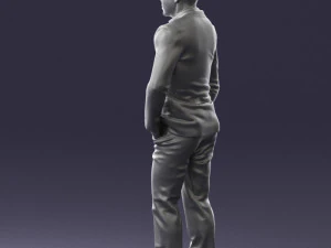 man in brown shoes and jeans 0377 3D Model