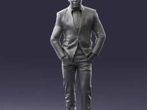 man in brown shoes and jeans 0377 3D Model