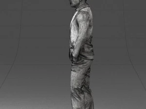 man in brown shoes and jeans 0377 3D Model