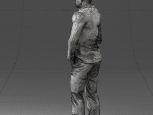 man in brown shoes and jeans 0377 3D Model