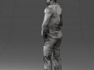 man in brown shoes and jeans 0377 3D Model