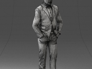 man in brown shoes and jeans 0377 3D Model