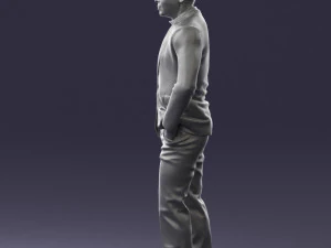man in brown shoes and jeans 0377 3d print ready 3D Print Model