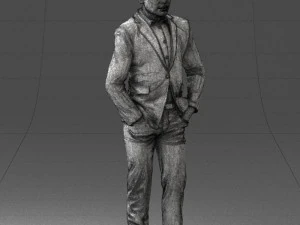 man in brown shoes and jeans 0377 3d print ready 3D Print Model